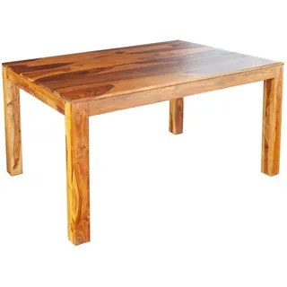 Riess Ambiente Massivholz Esstisch Pure 120cm Natur Stone Finish Sheeshamholz einzigartige Maserung Esszimmertisch Massivholztisch Holztisch Küchentisch