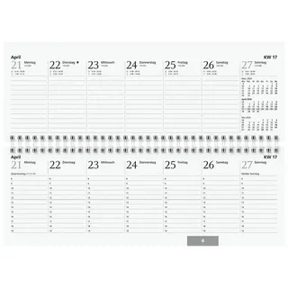 Glocken Querkalender 29,7x10,5cm 1 Woche / 2 Seiten 2026