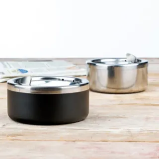 Hi Klapp-Aschenbecher, Ø11,3cm schwarz/chrom Sortiert,