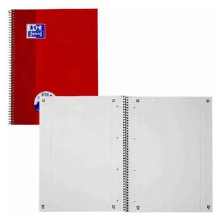 Oxford Collegeblock A4+ kariert Rot