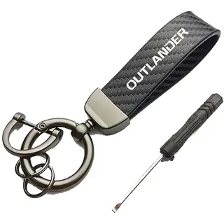 WHDPPP Auto Schlüsselanhänger für Mitsubishi Outlander - 3D Verchromtes Kreativer Auto Schlüsselbund Ersetzen Zubehör für Unisex Familie Geschenk,A-OneSize