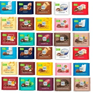 12 x Ritter Sport Schokolade Tafeln gemischtes Paket a 100g Mix verschiedene