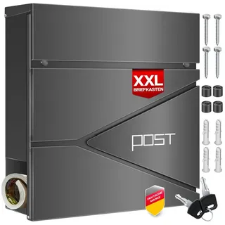 Kesser Briefkasten schwarz inkl. Zeitungsfach