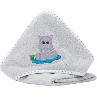 fillikid Kapuzenbadetuch 75x75 cm grau
