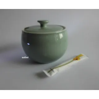 Dibbern Zuckerdose aus Porzellan, Farbe: Salbei, Volumen: 0.3 l, Durchmesser: 9.5 cm, 2016000045