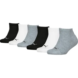 Puma Sneakersocken 6 Paare Schwarz/Weiß/Grau 35-38