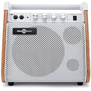 VISIONAMP Schlagzeug Elektronisch und Keyboard Verstärker Tragbares E-Drum Amp 50W - Weiß