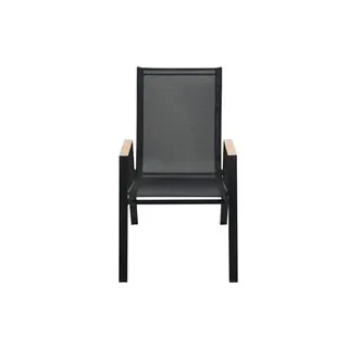 POCOline Stapelstuhl Bari schwarz Stahlrohr B/H/L: ca. 74x91x55 cm - Schwarz