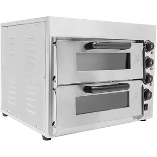 TaNeHaKi Elektrischer Pizzaofen, 2 Etagen Innenbereich Arbeitsplatte Pizzaofen,Kommerziellerbackofen FüR Pizza Brot Und Backwaren