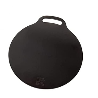KOCKUMS Pizzastahl Backstahl Pizzaplatte 35 cm rund Schmiedeeisen für Pizza Hamburger Brot - Backeisen Pizzablech Steel für Backofen Gasgrill Herd Backofen