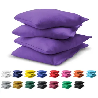 GoSports Cornhole-Wurfsäckchen, Set mit 4 Stück, Design gemäß Regelvorgaben, für jedes Wetter geeignet, Lila