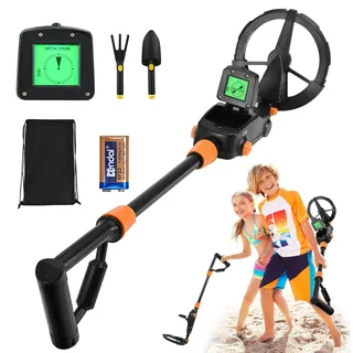 lablanc Metalldetektor Kinder, Leichter Metalldetektor mit LCD-Display und Ton, Hochempfindlicher Metalldetektor mit wasserdichter Suchspule, für Kinder