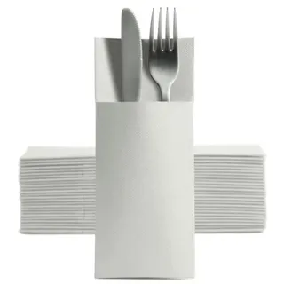 ornamensa Softpoint Besteckservietten Bestecktaschen weiß