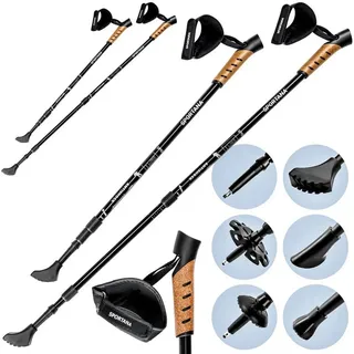 Sportana Wanderstöcke 68 bis 135 cm grau
