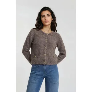 Milano Italy Strickjacke mit Taschen Braun L