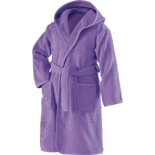 Erwin Müller Kinder-Bademantel mit Kapuze in lila | Gr.: 146/152