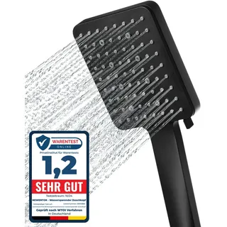 Newentor Duschkopf Regendusche Handbrause Duschkopf Gross, Wassersparender Duschkopf Hochdruck, Duschkopf XXL mit 6 Strahlarten (Duschkopf ohne Schlauch)