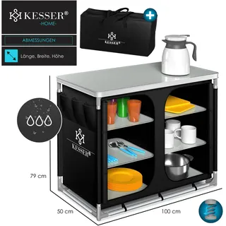 Kesser Campingküche Typ F6 Schwarz/Silber