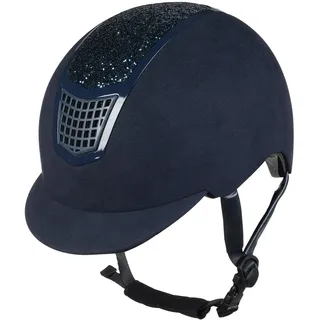 HKM Unisex – Erwachsene Brillant Reithelme, 6971 dunkelblau/Silber, 53-55 cm