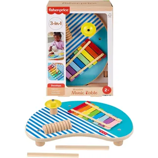 Fisher-Price Holz-Musiktisch mit Percussion-Instrumenten, 3 Teile
