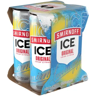 Smirnoff Ice Original 4er-Pack, prickelndes Mixgetränk mit Smirnoff Vodka und spritzigem Zitronengeschmack, perfekt für Partys und gesellige Anlässe, 10% Vol, 250 ml Dosen