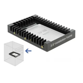 DeLock 3.5′′ Einbaurahmen für 2.5′′ SATA Laufwerk schwarz