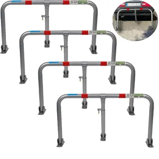 Baumarktplus 4x Parkplatzsperre abschließbar 43 x 80 cm Parkplatzbügel Sperrbügel Parkplatzblockierer Parkbügel Poller