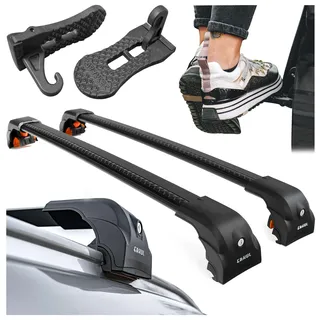 CHROMEMASTER Dachgepäckträger Dachträger und Stufe Tritt für Autotür Kompatibel mit Suzuki Vitara 2015+ ; Dient der Montage von Dachboxen, Fahrradträger, Leiter | Dachgepäckträger für Alltag