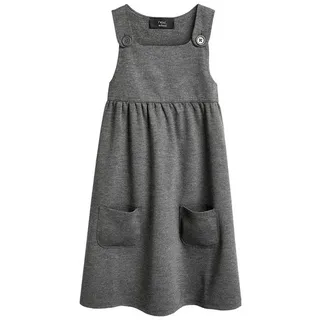 Next Latzkleid Jersey-Trägerkleid (1-tlg) grau 152 (12J)