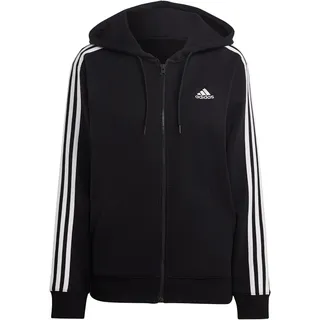 adidas Essentials 3-Streifen French Terry Regular Kapuzenjacke Black / White 2XS
