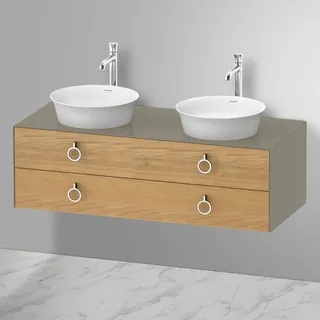 Duravit White Tulip Schrank mit Waschtisch doppelt, 2 Auszüge, 2362430079#2+WT4993BH5H2,