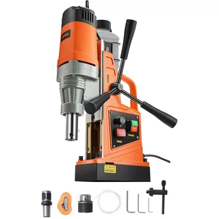 VEVOR Bohrmaschine, 1550 W 50 mm Bohrdurchmesser, 2922 lbf Power Magnetbohrer, 500 PRM, 10-Gang, Elektrische Bohrmaschine für Metalloberflächen, Industrie und Heimwerker