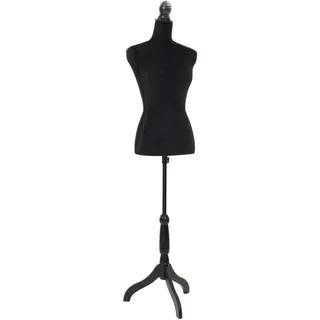 vidaXL Damenbüste Schneiderpuppe Büste Torso Angezogen Mannequin Schwarz