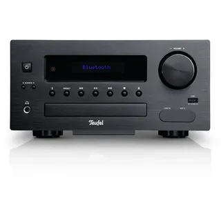 Teufel KOMBO 43 CD-Receiver - Kompakter HiFi-Stereo-Receiver, 2 x 25 Watt, Bluetooth mit aptX®, UKW & Digitalradio (Schwarz)