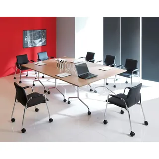 Konferenztisch klappbar rollbar JTeN - multifunktionaler Mehrwert für Ihre Meetings