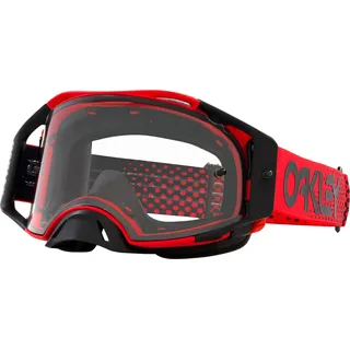 OAKLEY Airbrake MX Brille - Moto Crossbrille Rot/Schwarz Klar