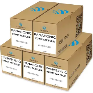 5x KXFA57, KX-FA57 Duston Fax Folie kompatibel zu Panasonic KF-FP701 341 342 343 361 362KX-FHD 332 333 351 352 353