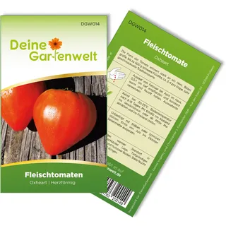 Fleischtomaten Oxheart (Ochsenherz) Samen - Solanum lycopersicum - Tomatensamen - Gemüsesamen - Saatgut für 15 Pflanzen