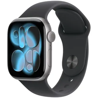 Apple Watch Series 11 GPS 42mm Space Grey Aluminium Sport Band black S/M