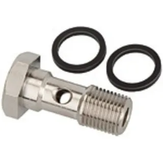 Riegler Hohlschraube, einfach, G 1/4, Messing vernickelt