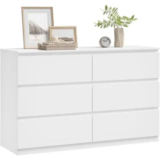 Woltu Sideboard 120 x 75 x 40 cm Weiß