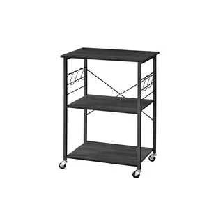 VASAGLE Servierwagen ¦ schwarz ¦ Maße (cm): B: 60 H: 89