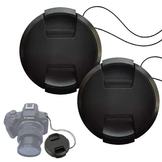 GNALIA Sony Alpha 6000 Objektivdeckel, 2-Teilig, Schwarz, 40,5 Mm Objektivdeckel Mit Riemen Für Sony E-Mount 49 Mm F3.5-5.6, Kompatibel Mit A5100/A6000/A6500 Serie