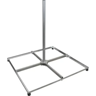 PremiumX SAT Balkonständer 4x50x50cm Stahl 1m Mast Flachdachständer Ständer Halterung für Satelliten-Schüssel