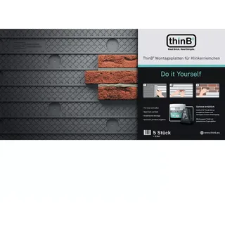 thinB Montageplatten für Klinkerriemchen 59,5 x 121,5 cm 5-teilig