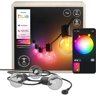 Philips Festavia Globe Lichterkette LED 7 m Schwarz