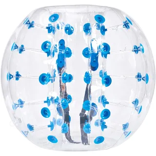Vevor Aufblasbarer Bump Ball Stoßball 1 STK. 1,2 m x 1,03 m, Menschlicher Kollisionsball, PVC Körperblasen Bounceball für Outdoor-Aktivitäten, Transparent und Blaue Punkte Aufblasbar Bumper Ball