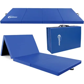 Eyepower Klappbare Gymnastikmatte 180 cm Blau/Schwarz