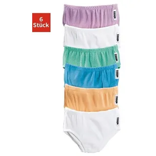 PETITE FLEUR Slip, (Packung, 6 St.), bequemer Basic, angenehm zu Tragen PETITE FLEUR flieder, mint, blau, pfirsich, weiß, weiß