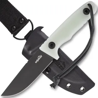 SCHNITZEL TRI - Outdoormesser mit Kydex-Scheide und Dangler-Tragesystem - Bushcraft Jagdmesser Outdoor Messer Freizeitmesser Erwachsene (Jade)